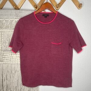 J. Crew Maroon Merino Wool Sweater Top Small